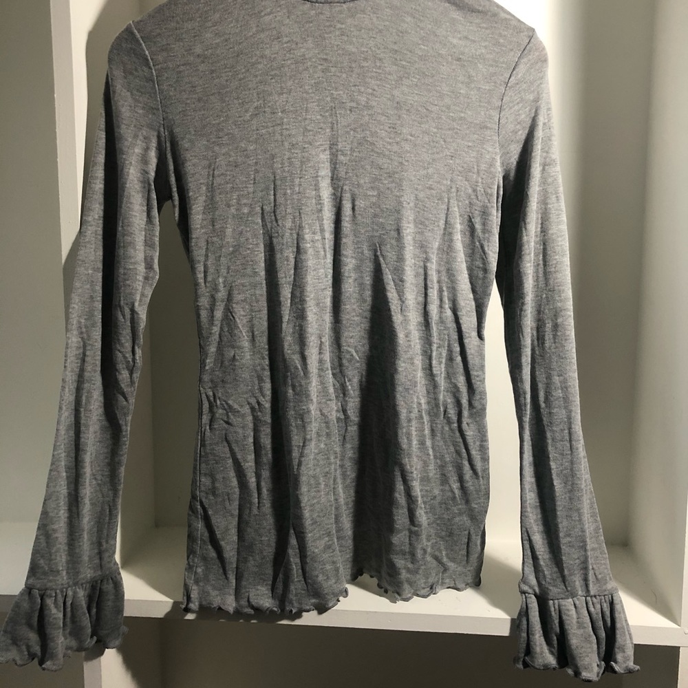 Grey Light Turtle Neck Tee